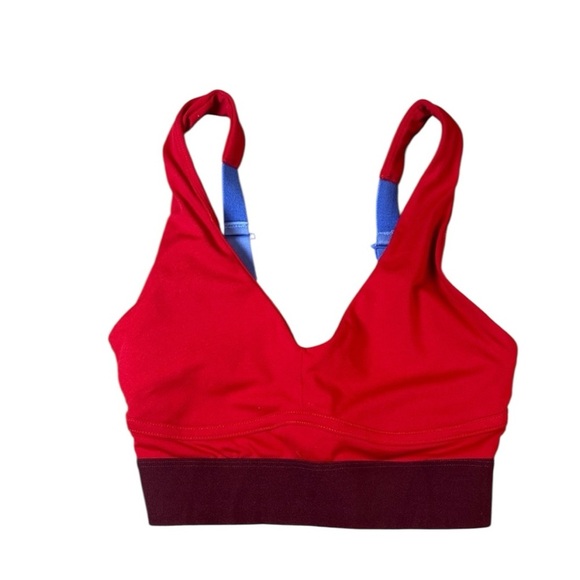 Fabletics All Day Everyday Red and Blue X Back Sports Bra XXS - Picture 7 of 11